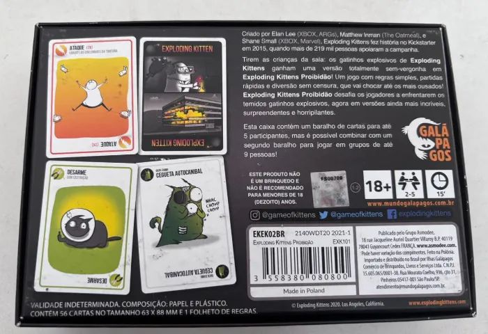 Exploding Kittens: Proibidão Sleevado  - Foto 2