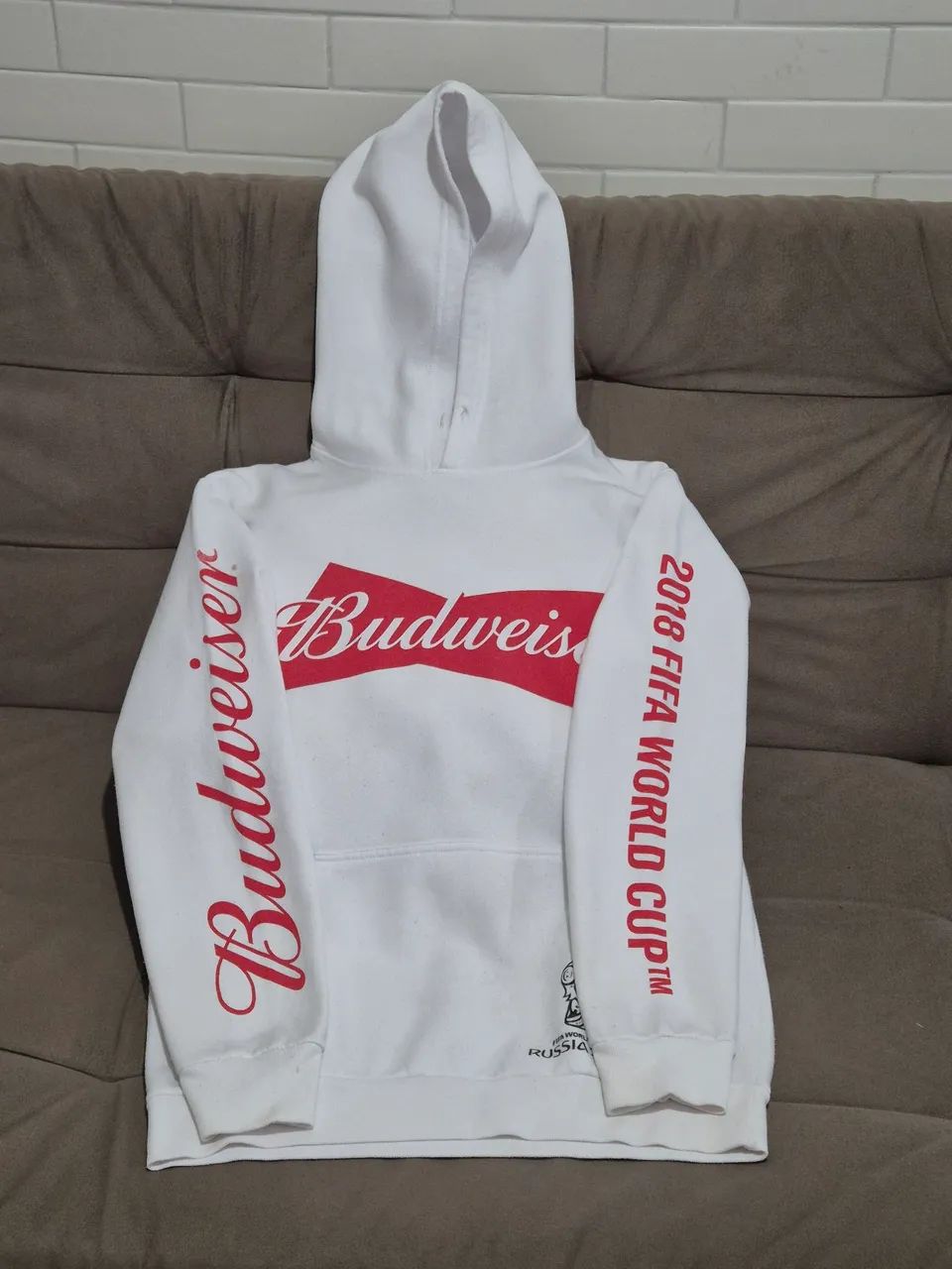 blusa de moletom budweiser fifa 2018 branca - Foto 2