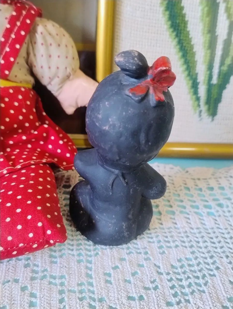 Bebê de cerâmica antigo  - Foto 3