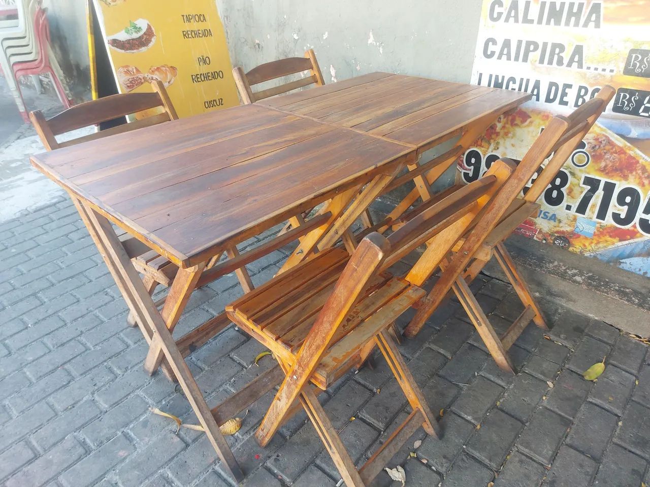 Mesa de madeira conjunto  - Foto 2