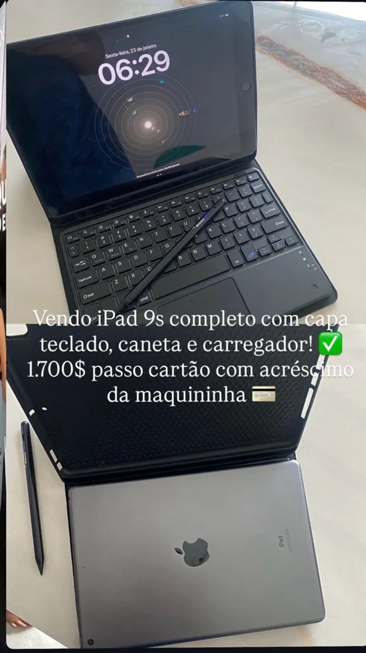 iPad 9 geração 64 GB,  completo com teclado, capa e caneta  