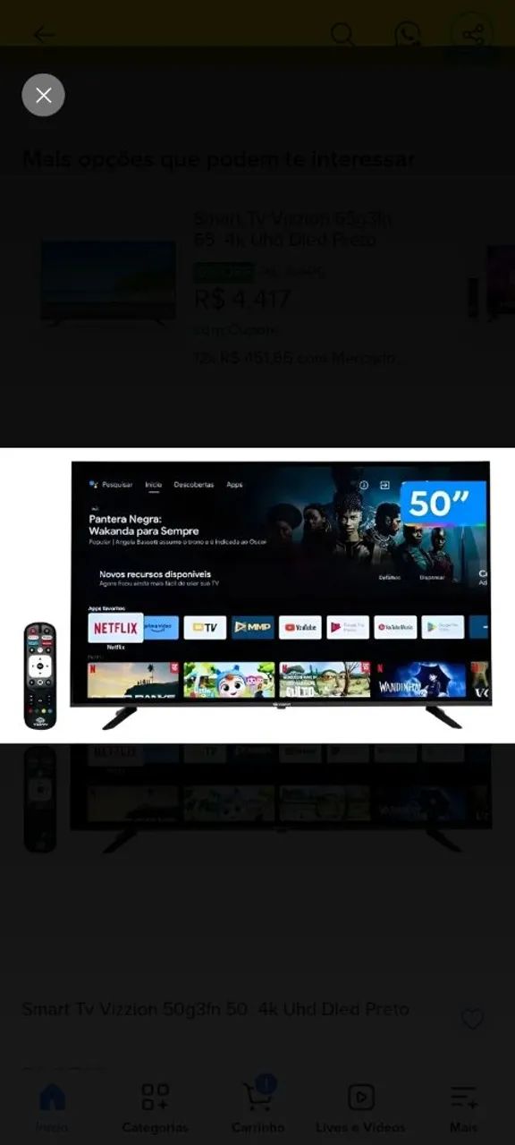Vendo televisão samsung smart tv de 50 polegadas!!!