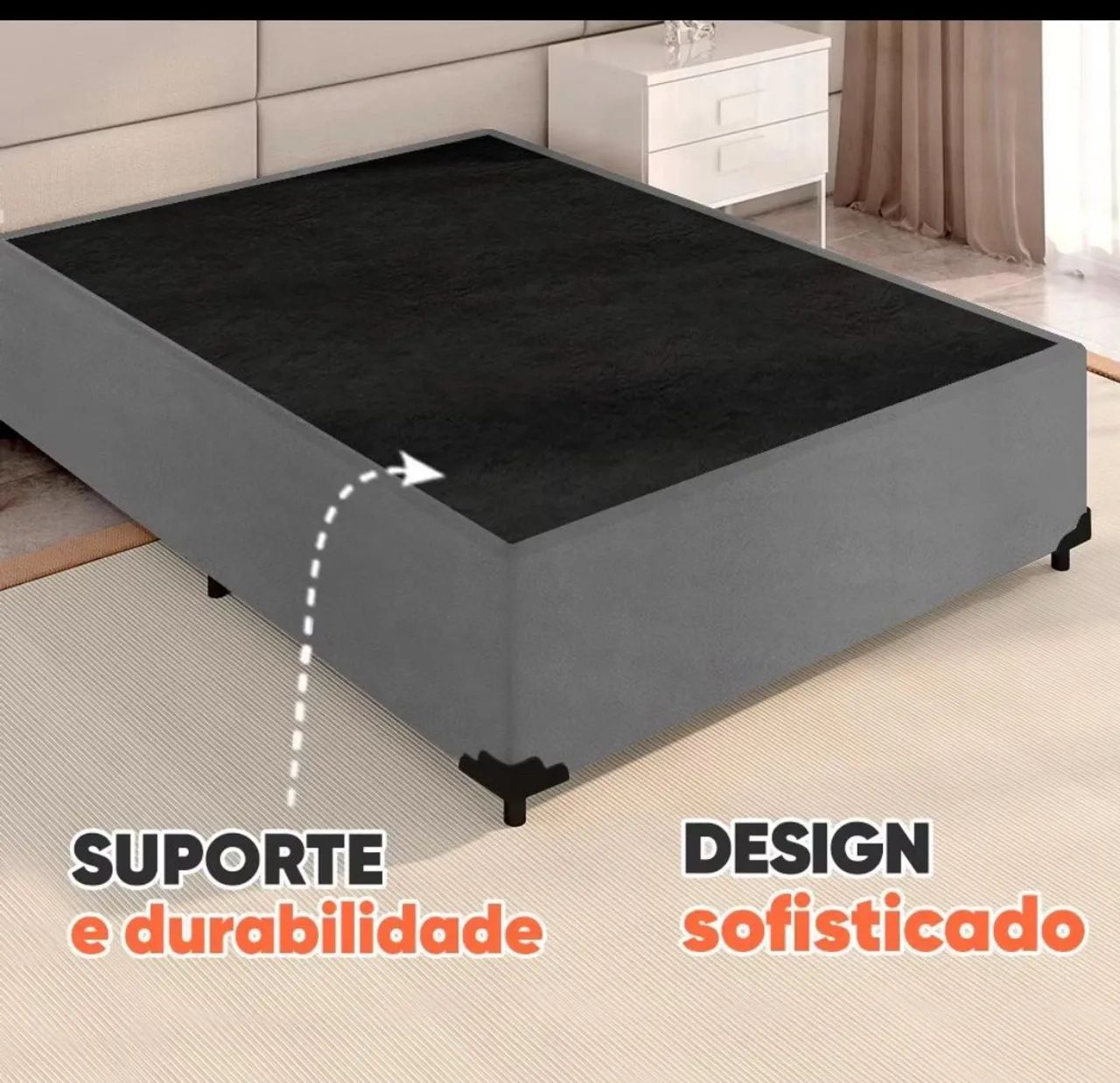 Box casal tecido suede - Foto 3