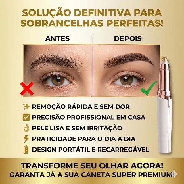 Caneta Depilador Sobrancelhas Elétrica Super Premium - Foto 4