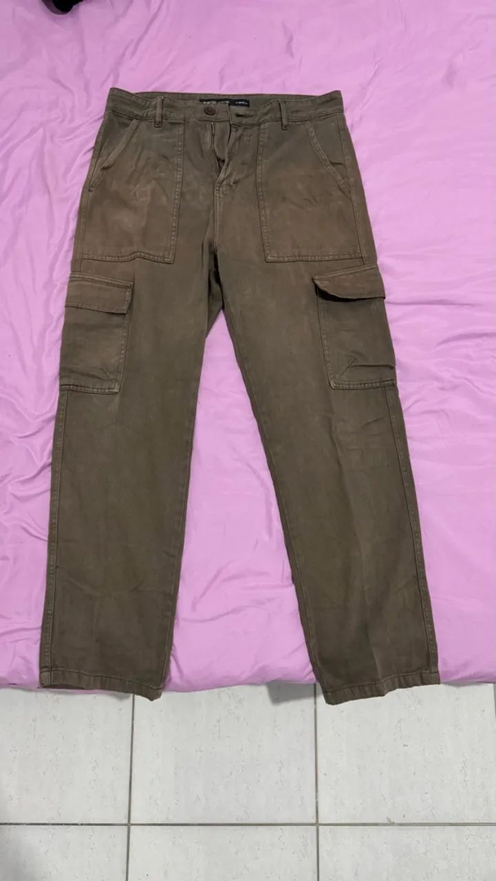 Calça Cargo Marrom - Foto 2