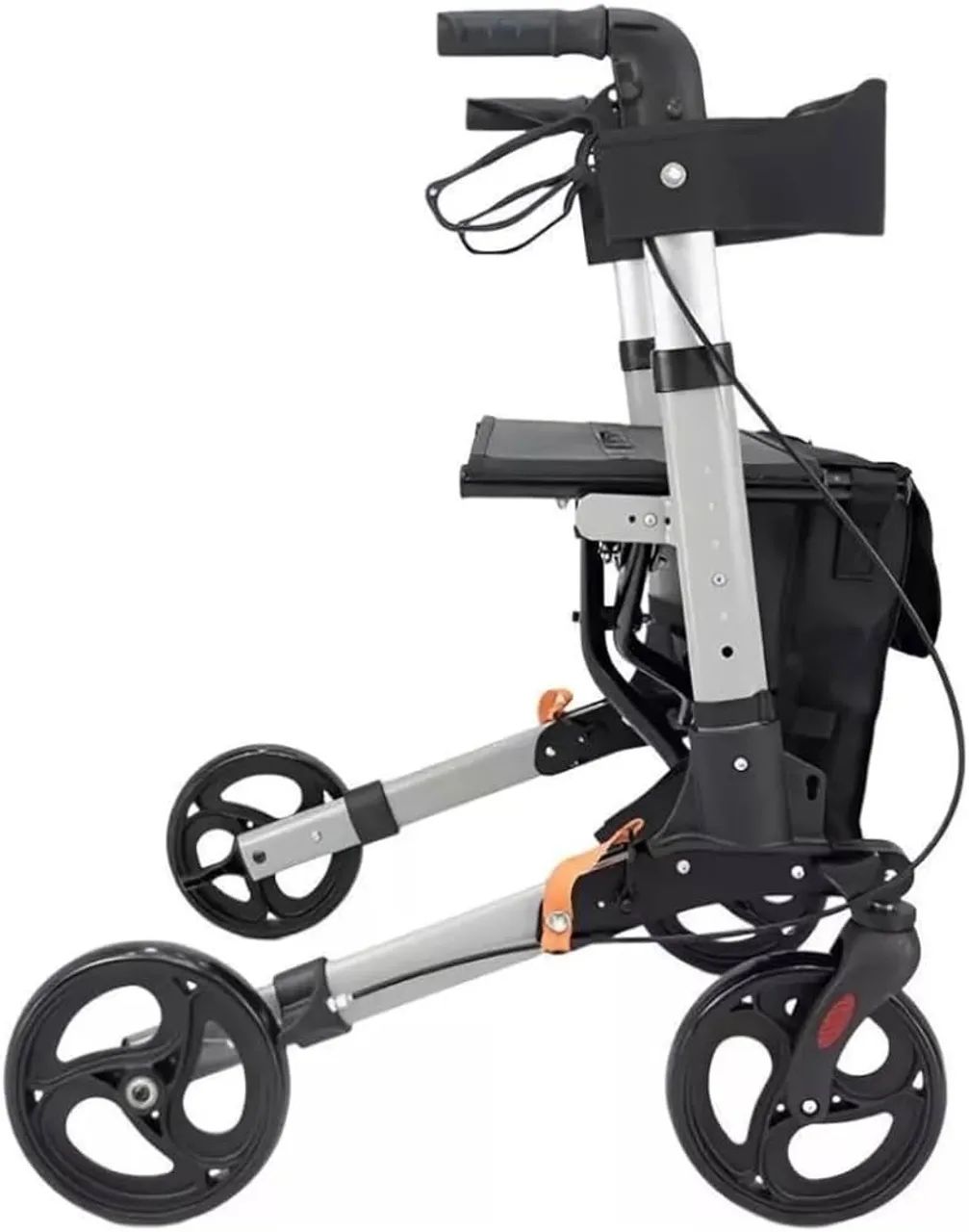 Andador 4 Rodas Dobrável Com Freio E Cesta Premium Hidrolight