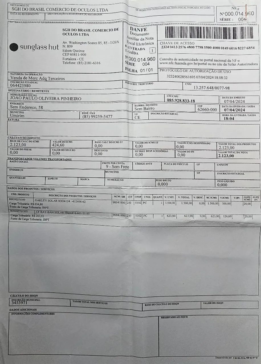 Óculos Ray Ban Original + Nota Fiscal - Foto 3