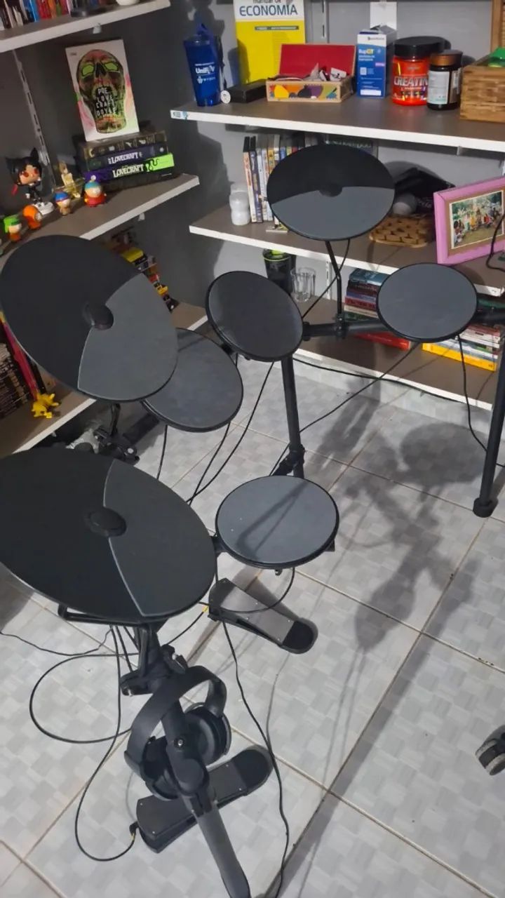 BATERIA ELETRÔNICA VEDO - COM BANCO E BAQUETAS - Foto 5