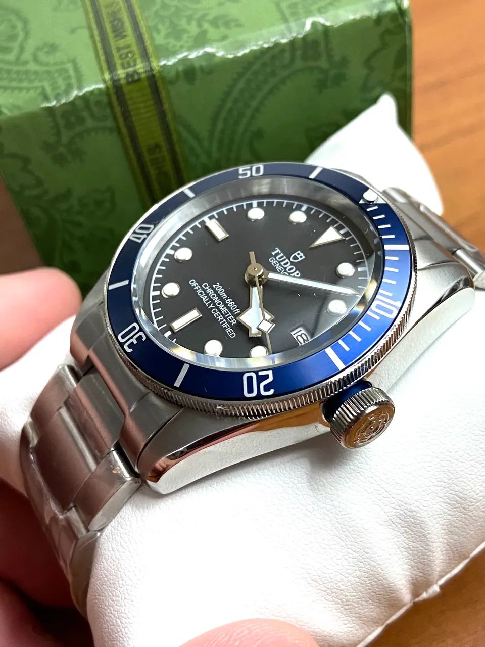 Relógio tudor Geneve black bay 41mm automatico bezel azul - Foto 5