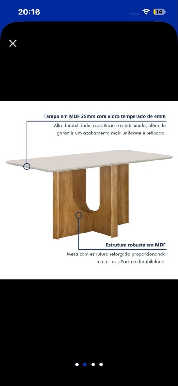Mesa NOVA LACRADA (SOMENTE A MESAAA)