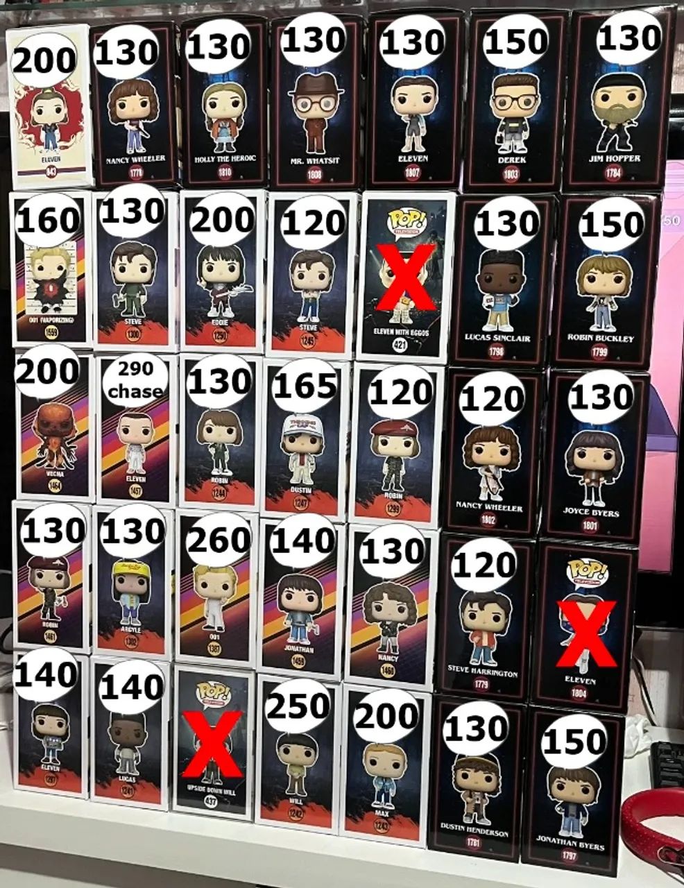 Funko stranger things * preços na foto