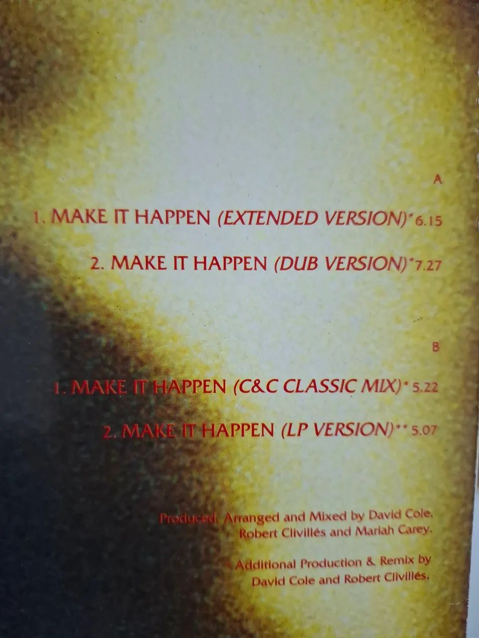 Mariah Carey - Make it Happen Vinil Single - Foto 3