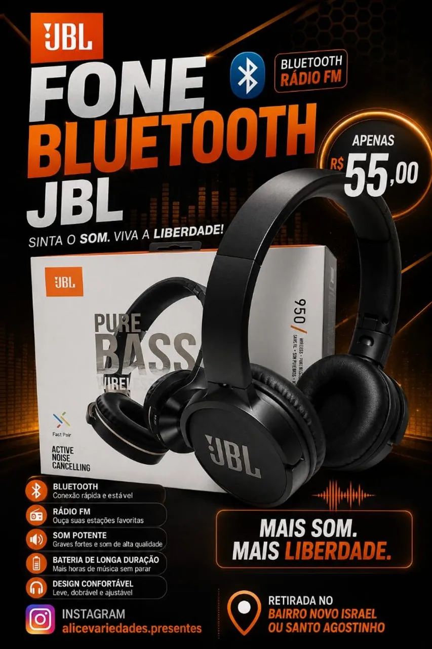 Fone Bluetooth jbl 
