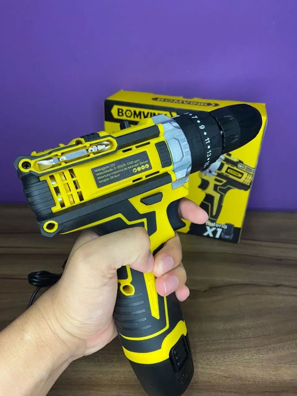 Parafusadeira à Bateria 12V 1.3Ah BOM-9960 BomVink - Foto 4
