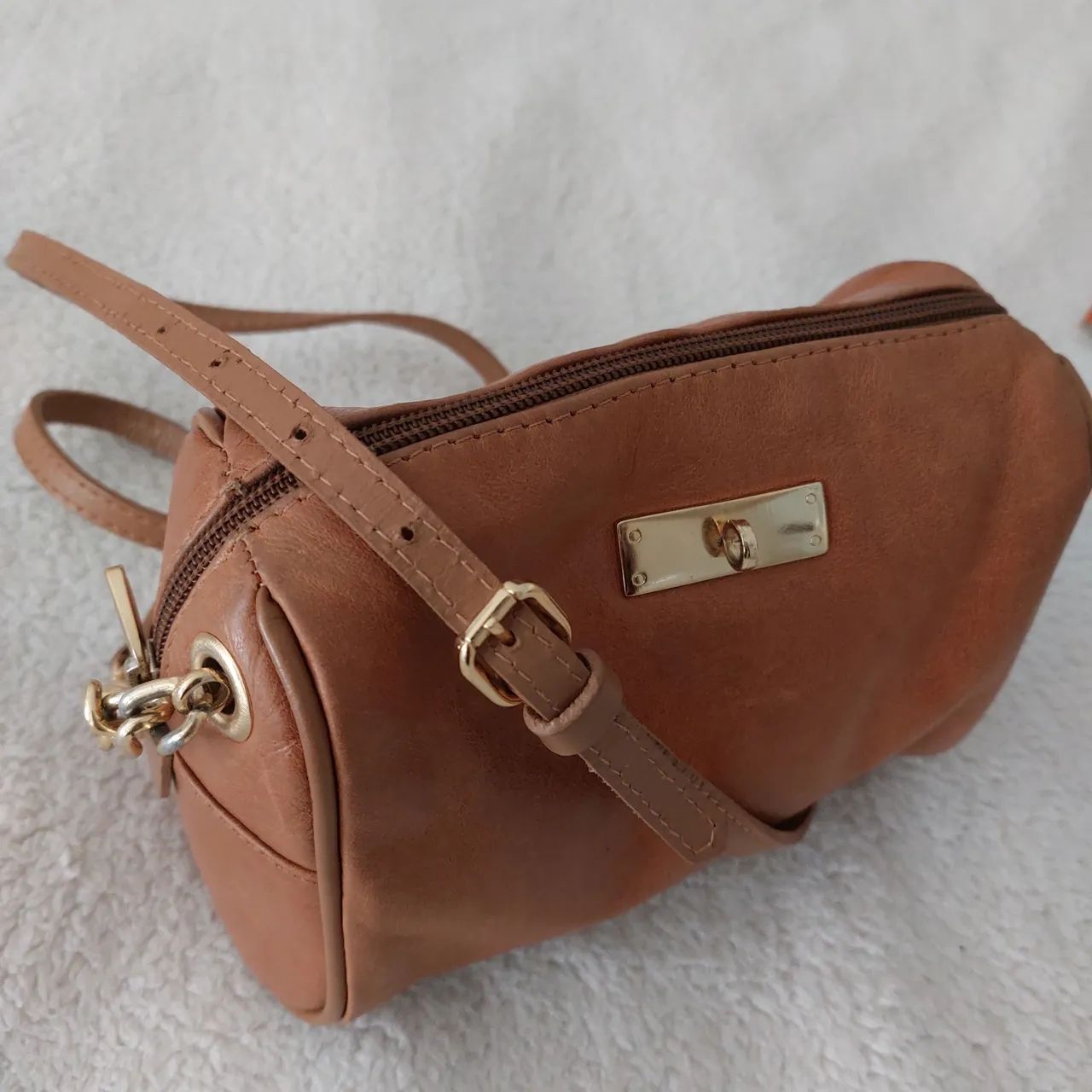 bolsa transversal caramelo