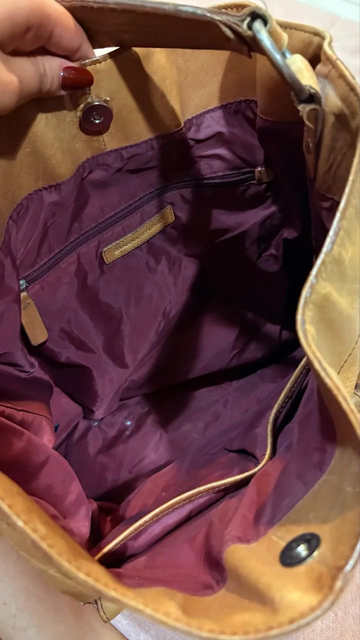 bolsa de couro banana republic - Foto 4