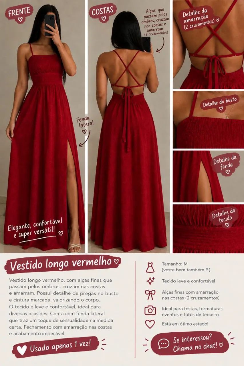 Vestido Longo Vermelho ?