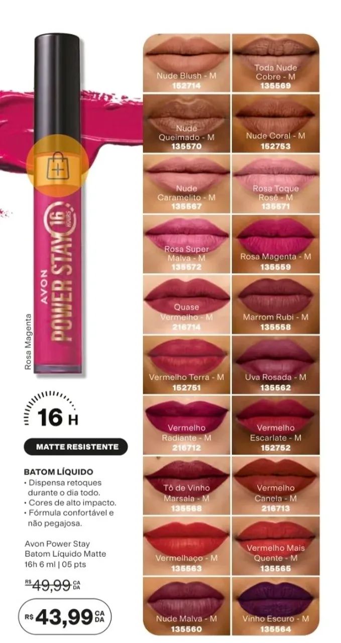 Batom Avon Power Stay Vermelhaço  - Foto 2