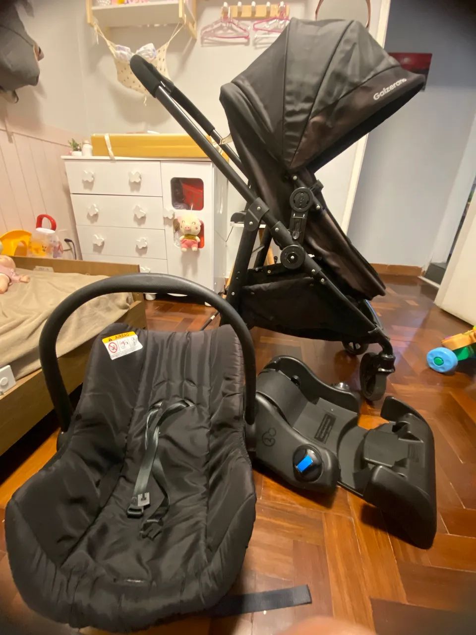 KIT CARRINHO GALZERANO OLYMPIS NEW + MOISÉS+ BASE+ BEBÊ CONFORTO - Foto 2