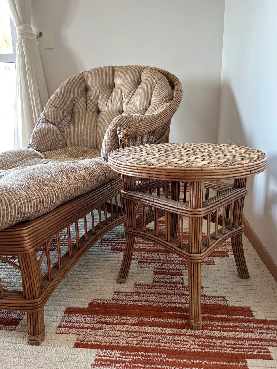Recamier de rattan (chaise longue) - Foto 3