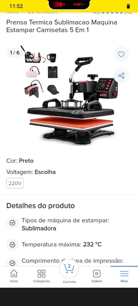 Máquina de sublimação 5 em 1 - Foto 3