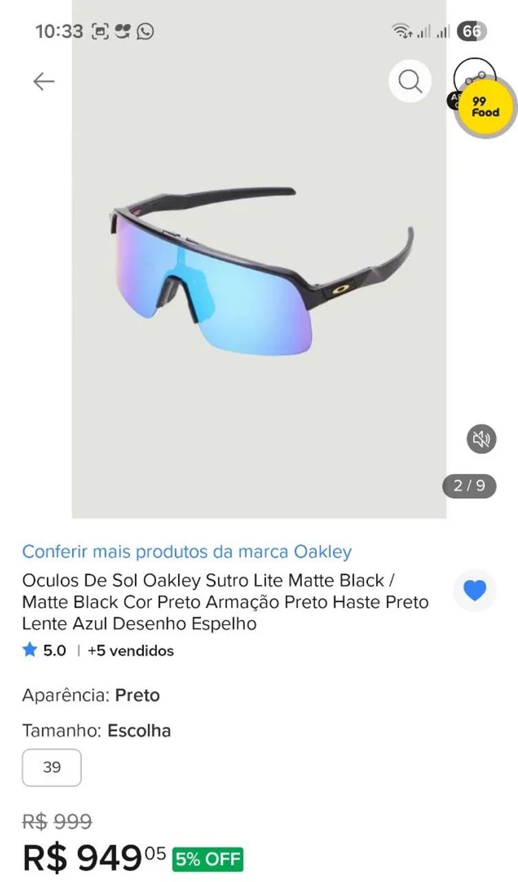 Óculos de sol Oakley Sutro Lite matte Black