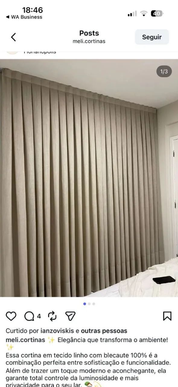 Cortinas sob medida melhor preço da região - Foto 5