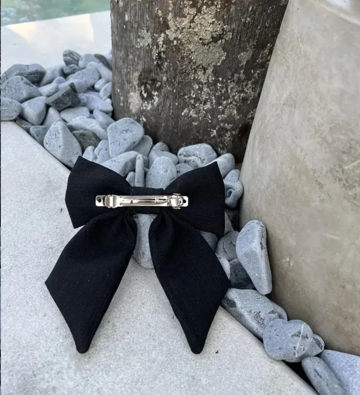 Laço Feito Em Linho Elegante Cor Preto Novo - Foto 3