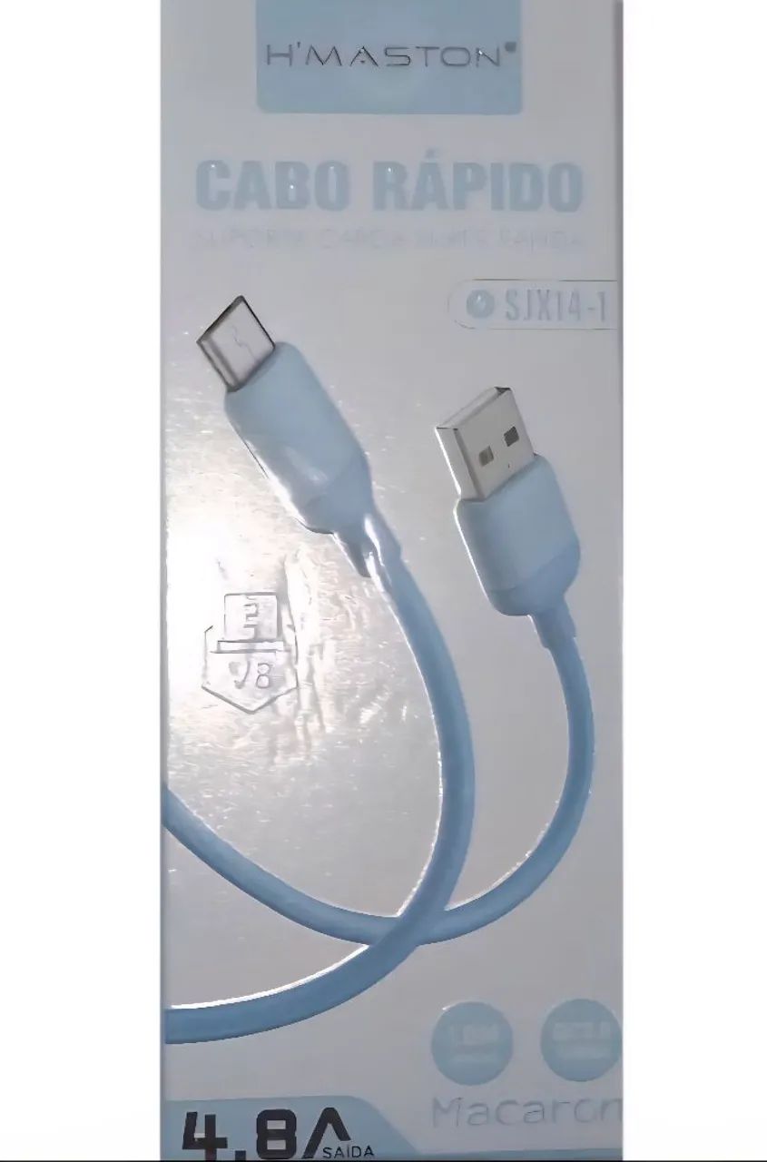 Cabo carga rápida e Dados USB V8 1m H'maston
