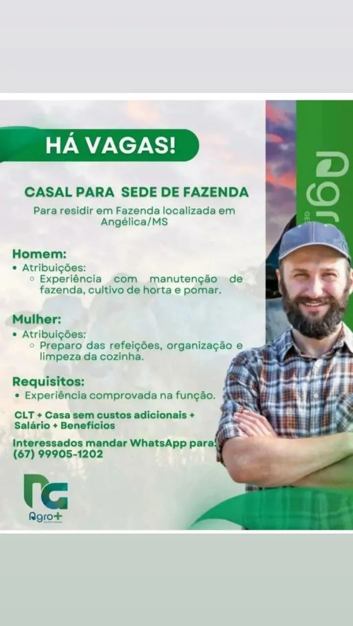 Vaga Casa para fazenda