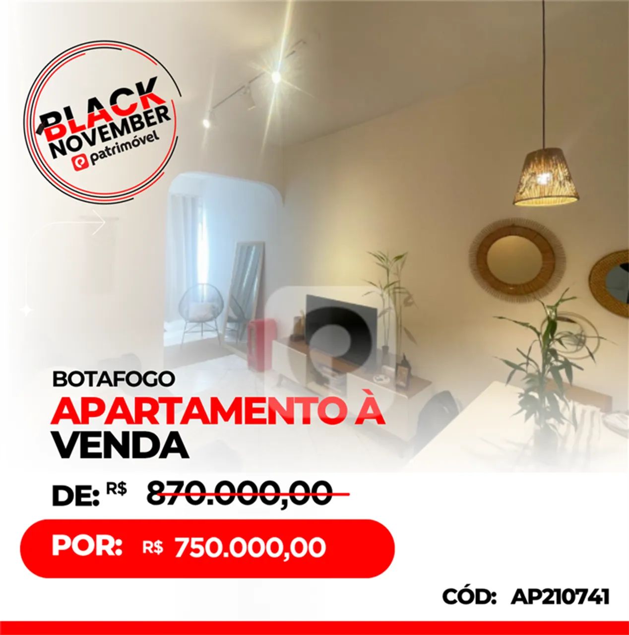 Botafogo Apartamento 2 Quartos com dependência, 63M2