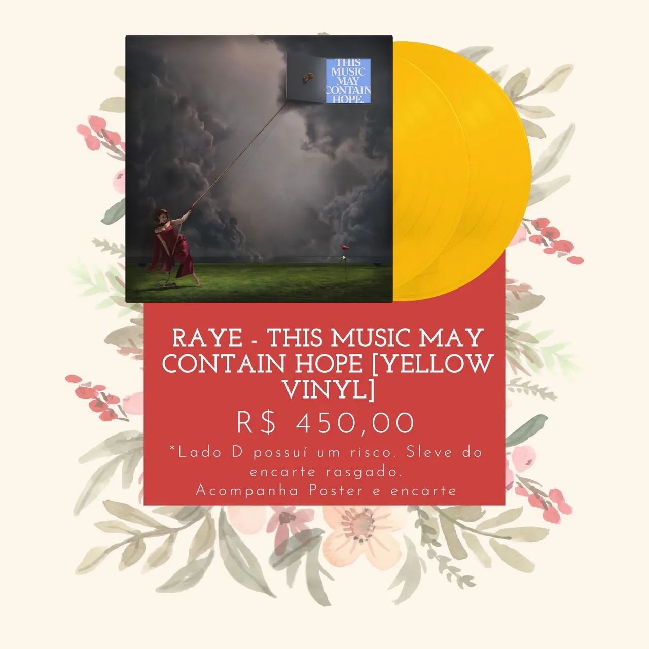 VINIL RAYE - THIS MUSIC MAY CONTAIN HOPE (YELLOW) 