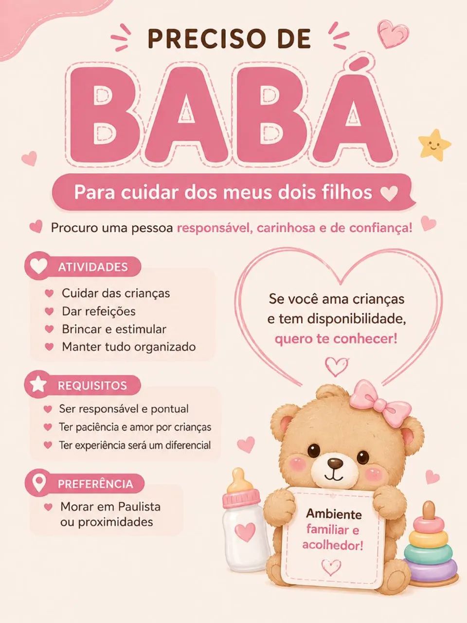 Precisa de babá 