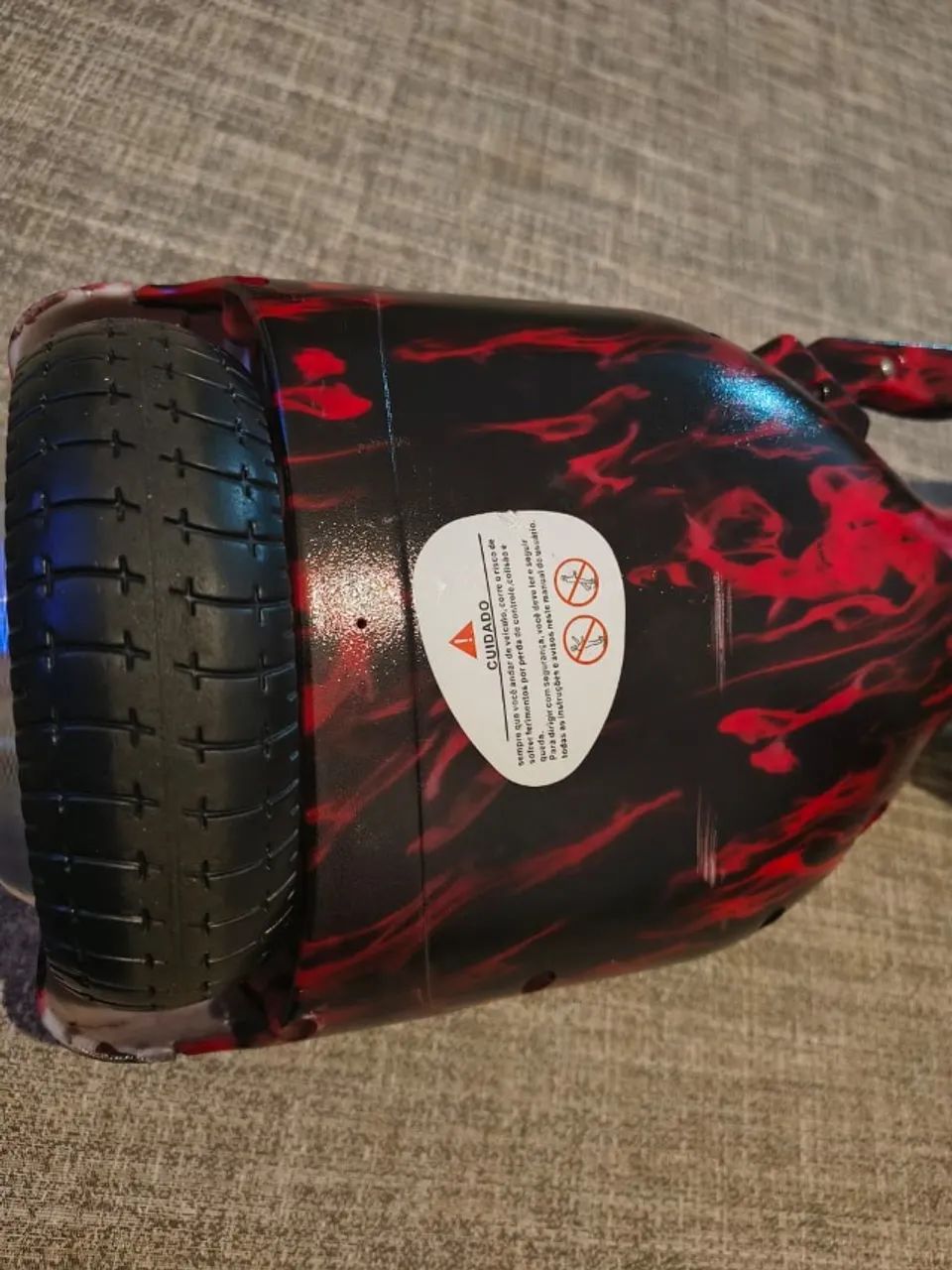Hoverboard red fire 6,5" c/ bluetooth e led - Pouco uso, novinho - Foto 5