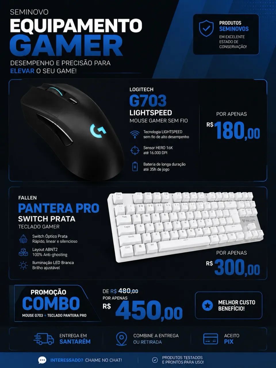 TECLADO FALLEN+ MOUSE LOGITECH