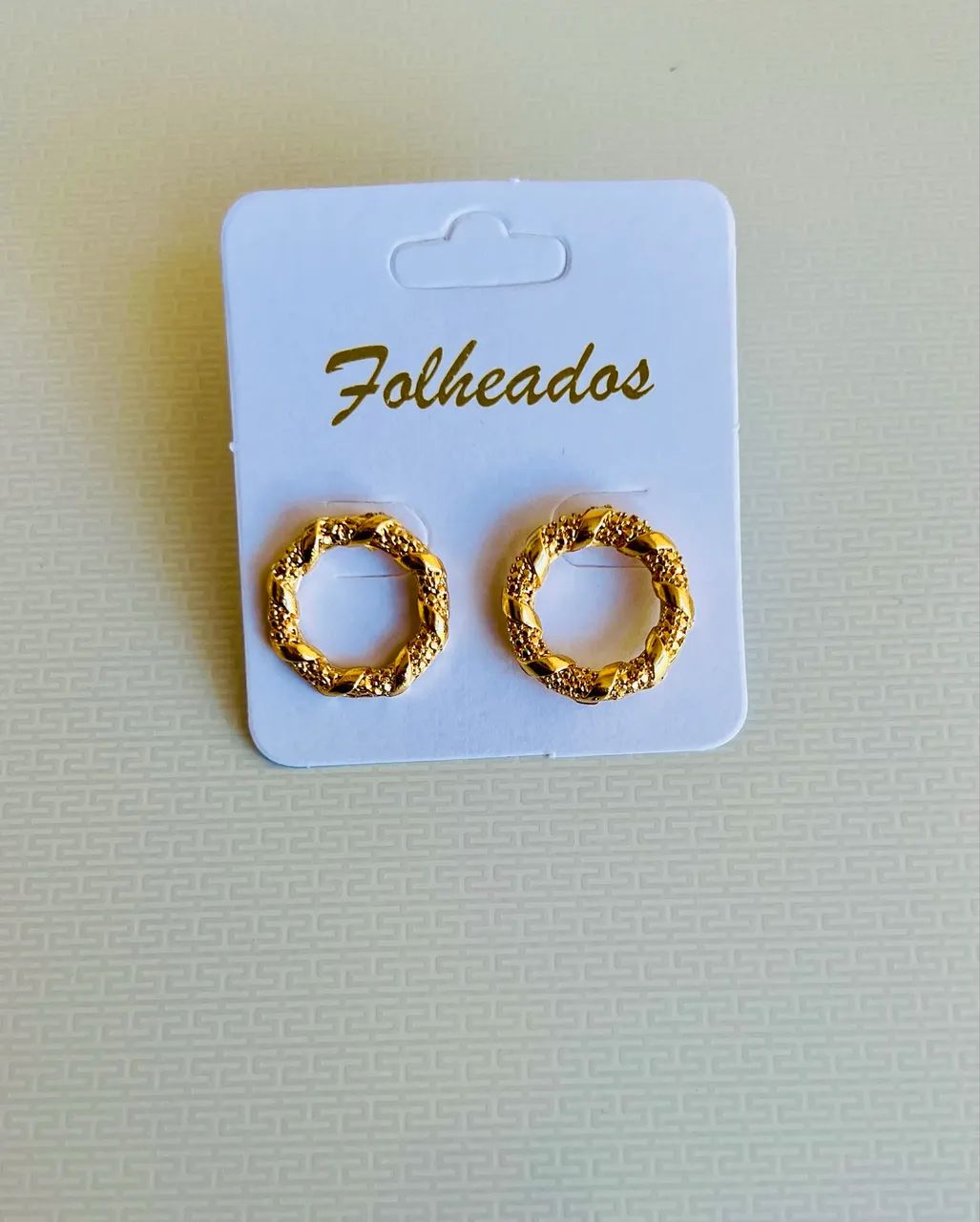 Brincos Folheados novos 