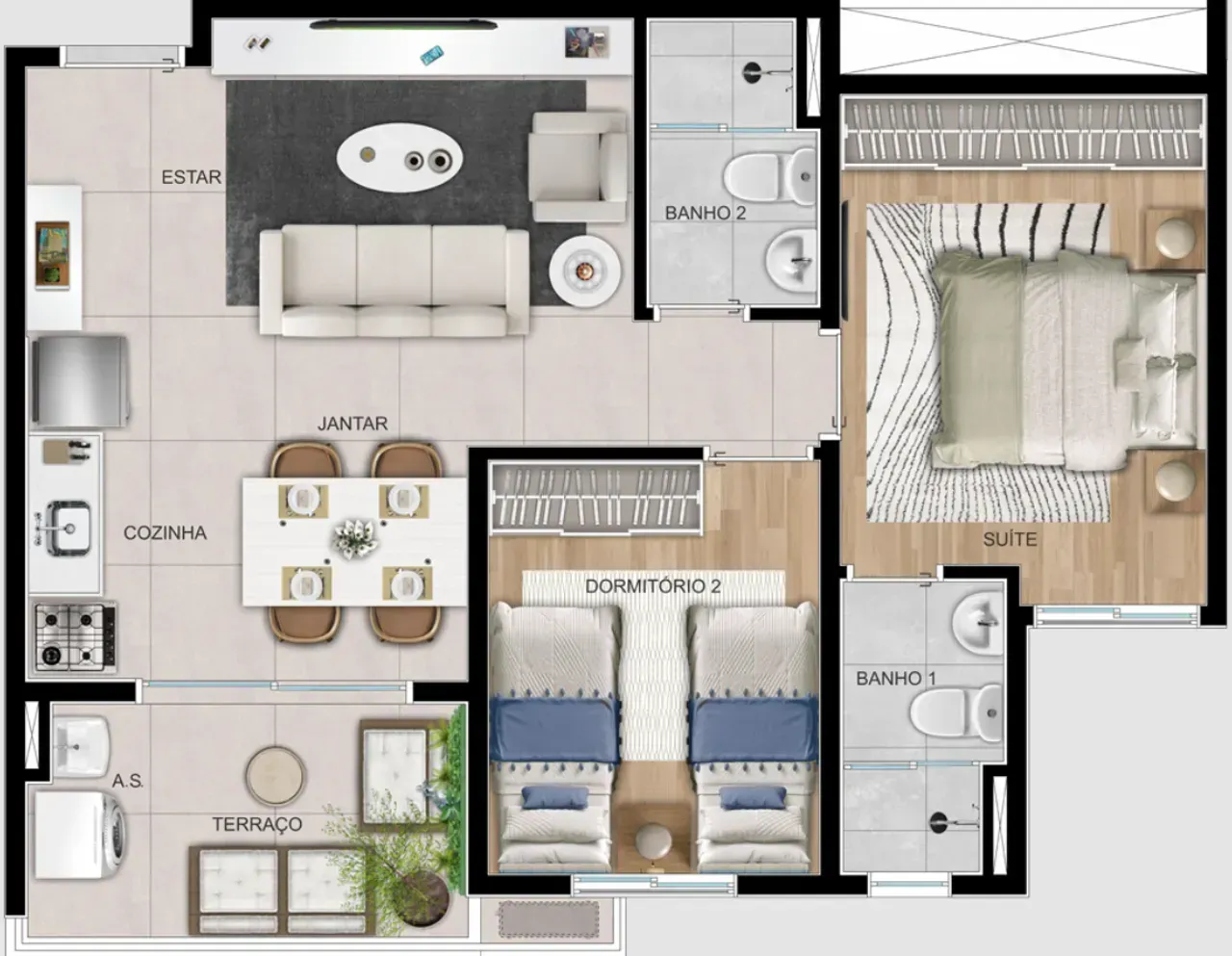 PLANTA 54m²