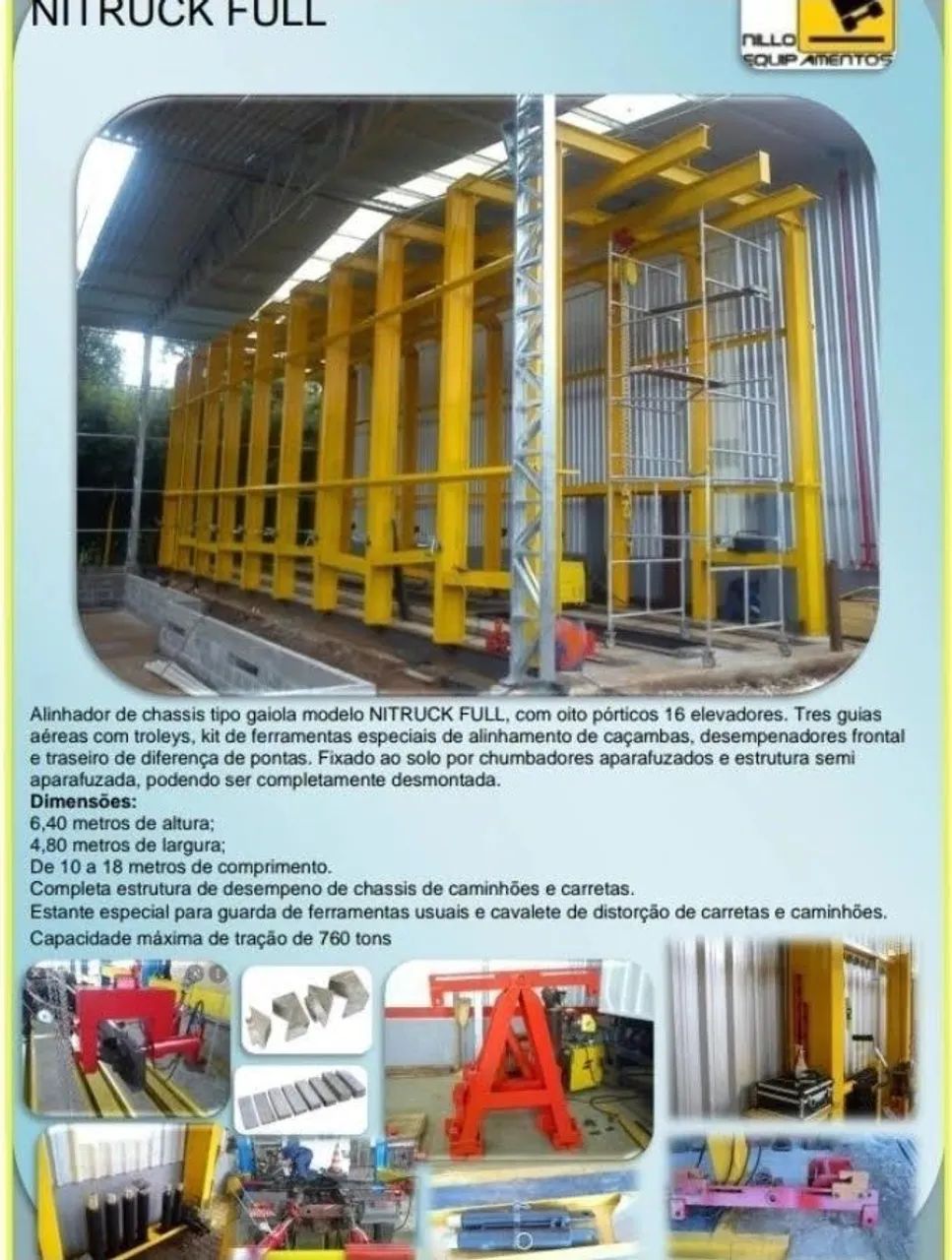 Gaiola de endireitar chassis empenado