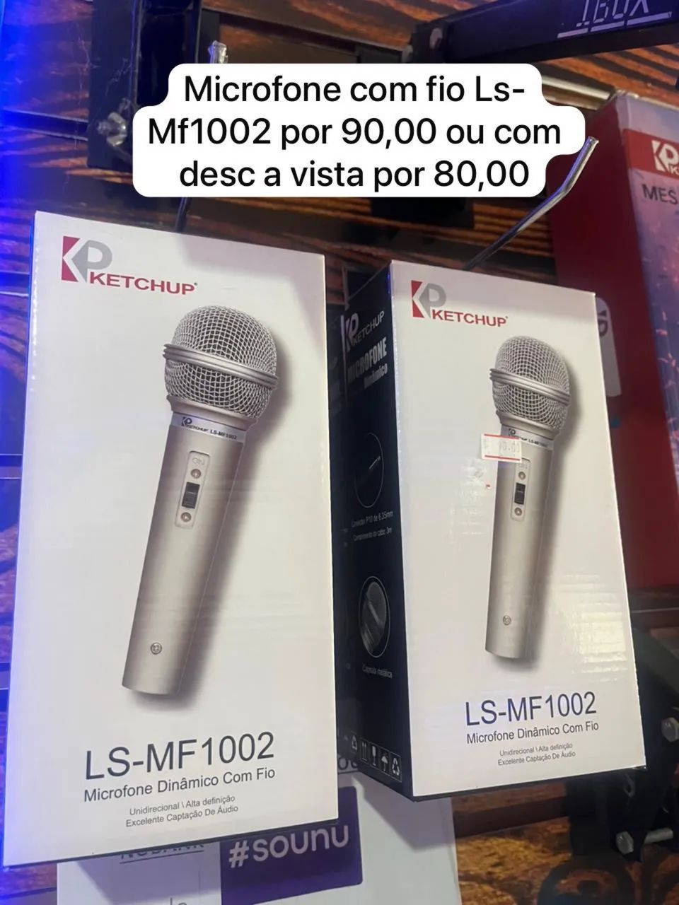 Microfone com fio LS mf1002