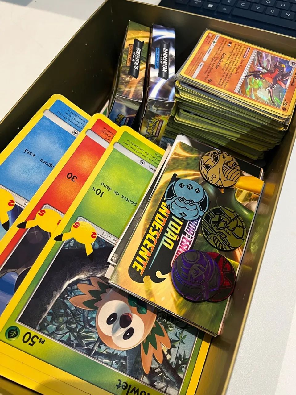 Cartas e acessórios Pokémon 