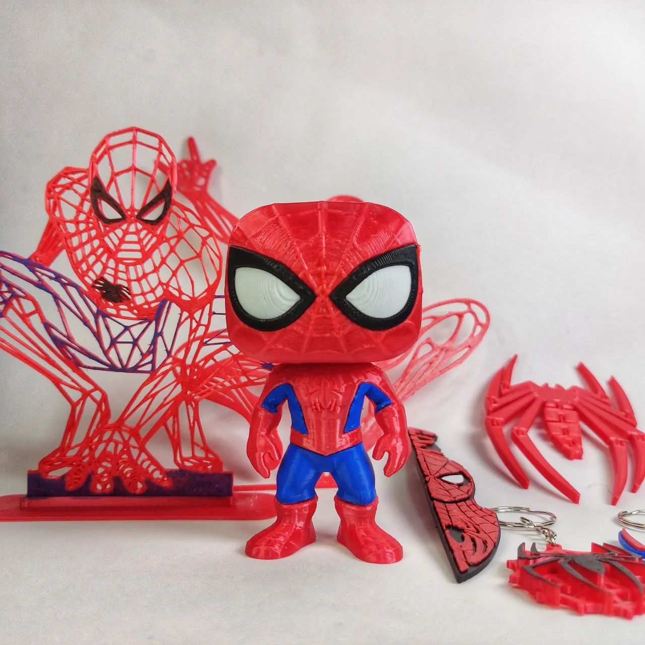 KIT HOMEM-ARANHA 3D - DECORAÇÃO + COLECIONÁVEL + 2 CHAVEIROS - Foto 5
