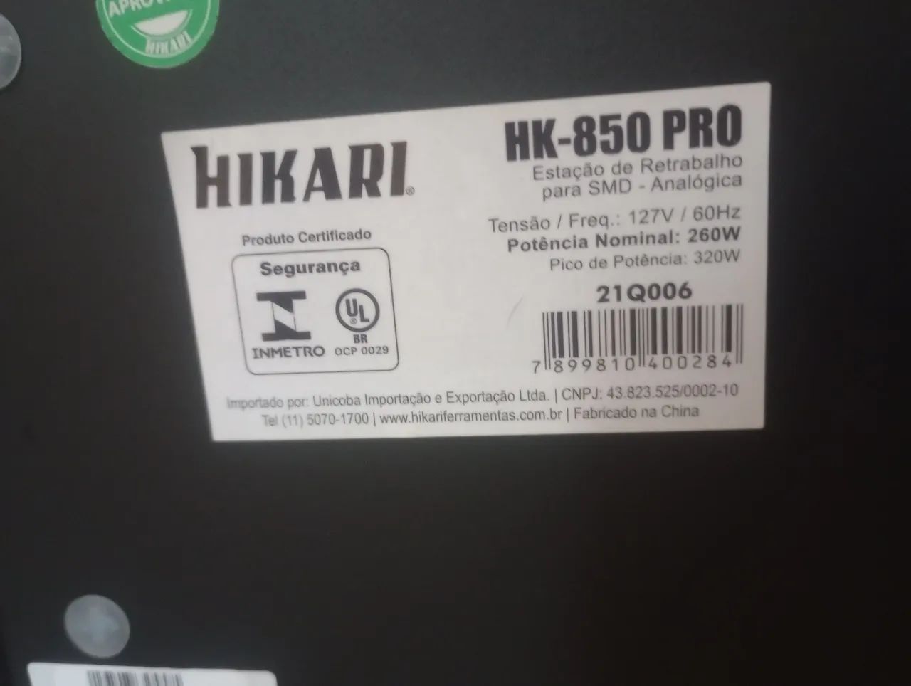 ESTACAO DE RETRABALHO HIKARI HK 850 PRO - Foto 2