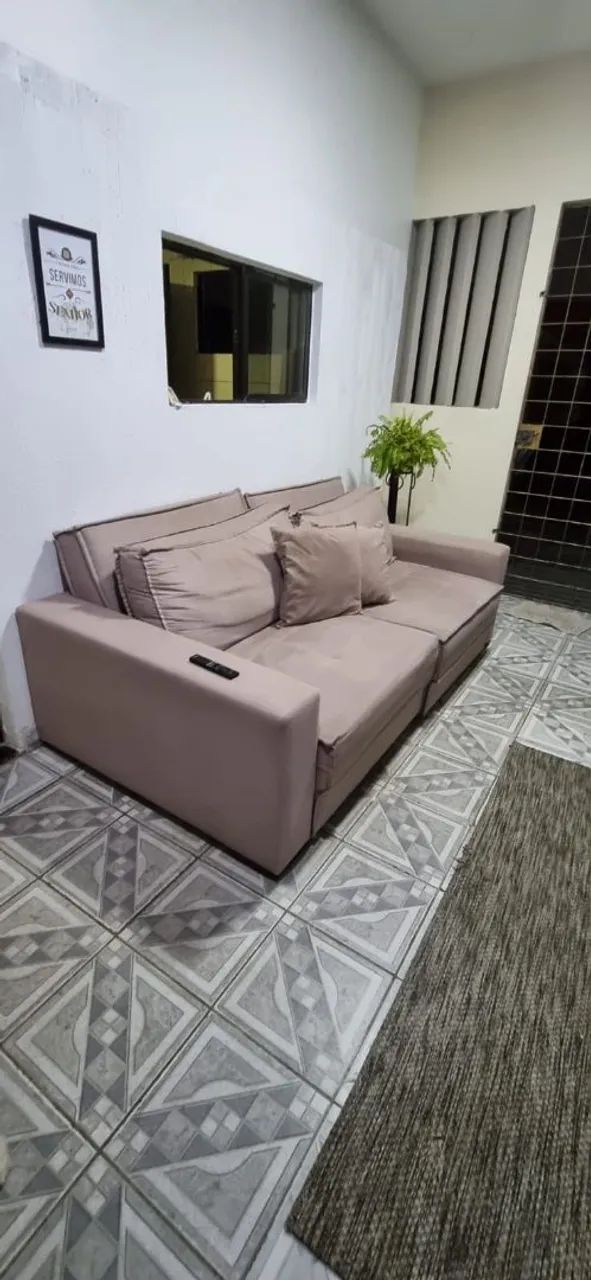 Sofá 4 lugares reversível 