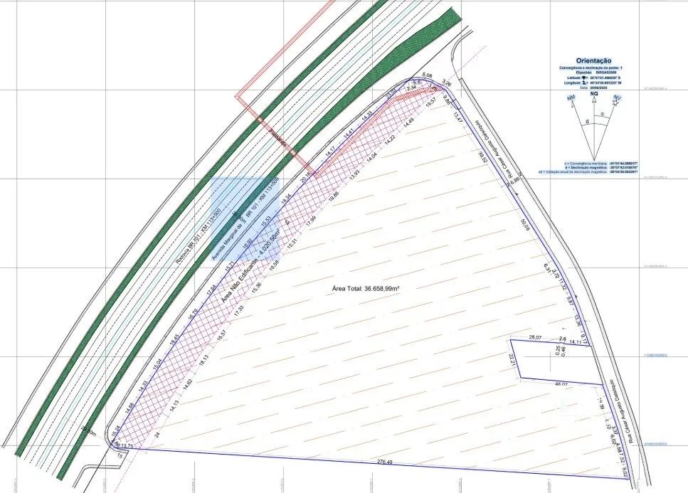 Área Industrial de 36mil m2 à venda na BR101 Bairro Salseiros Itajaí/SC - Foto 2