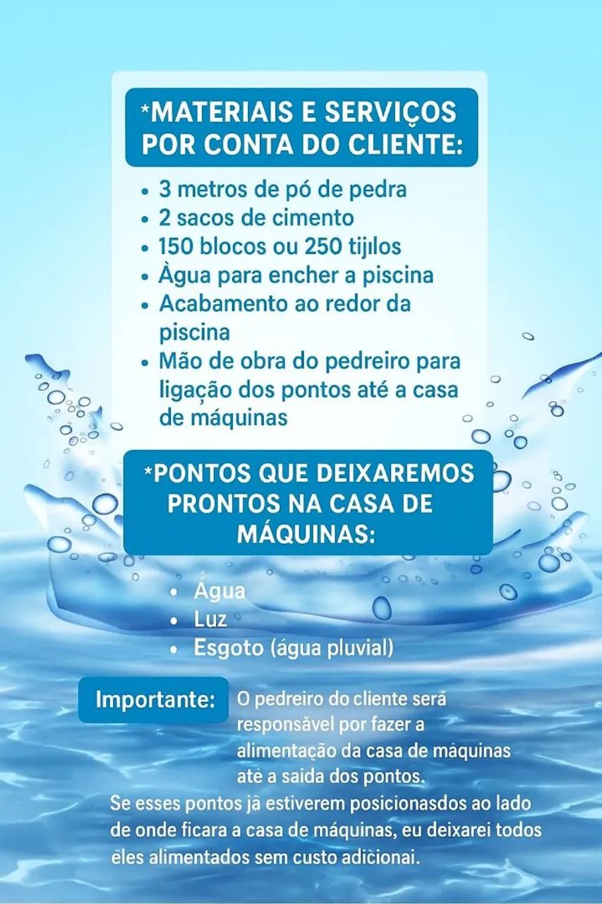 Piscina 8x4x1.40 completo e Instalda - Foto 3