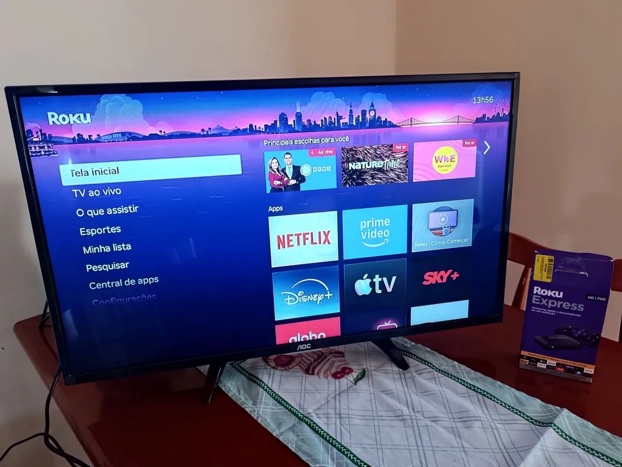 TV AOC 32' polegadas + ROKU Express