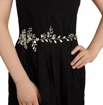 Cinto com strass para vestido de noiva,
