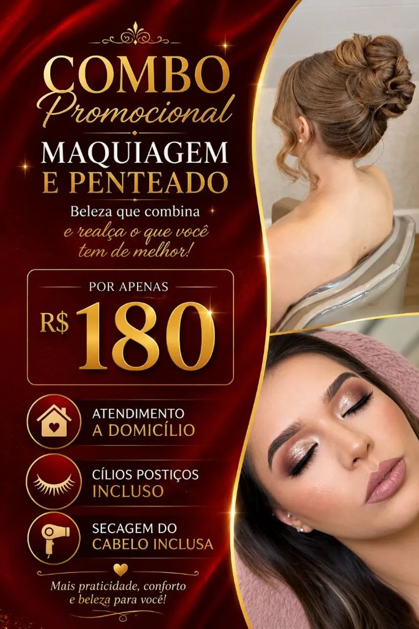 Maquiagem e Penteado Profissional  - Foto 2