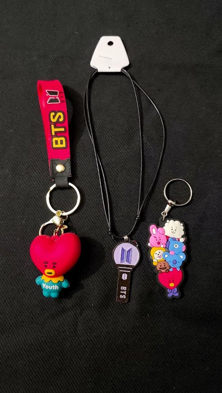 Kit BTS BT21 com 3 Chaveiros e 5 Photocards de Brinde - Foto 3