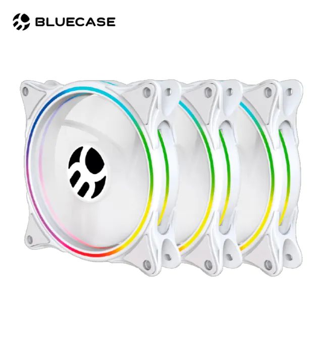 KIT 3 FANS ARGB CONTROLAVEL WHITE K06ARGB LED 120MM BLUECASE - Foto 2